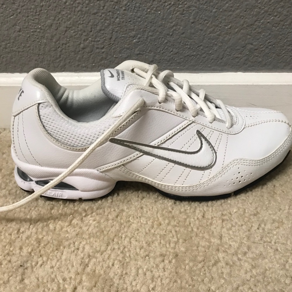 Nike White Leather Training Shoe